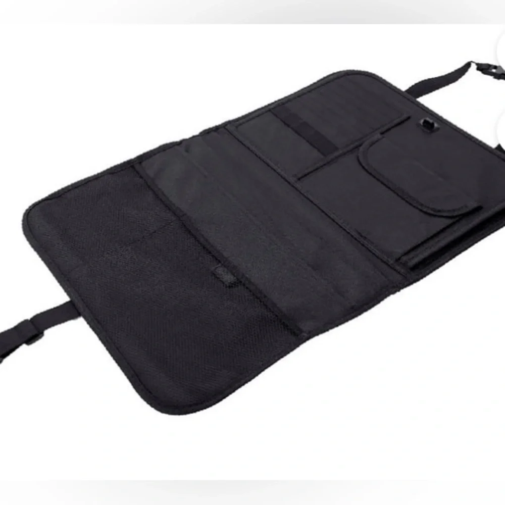 Auto Drive Universal Black Multi-Pocket Backseat Organizer